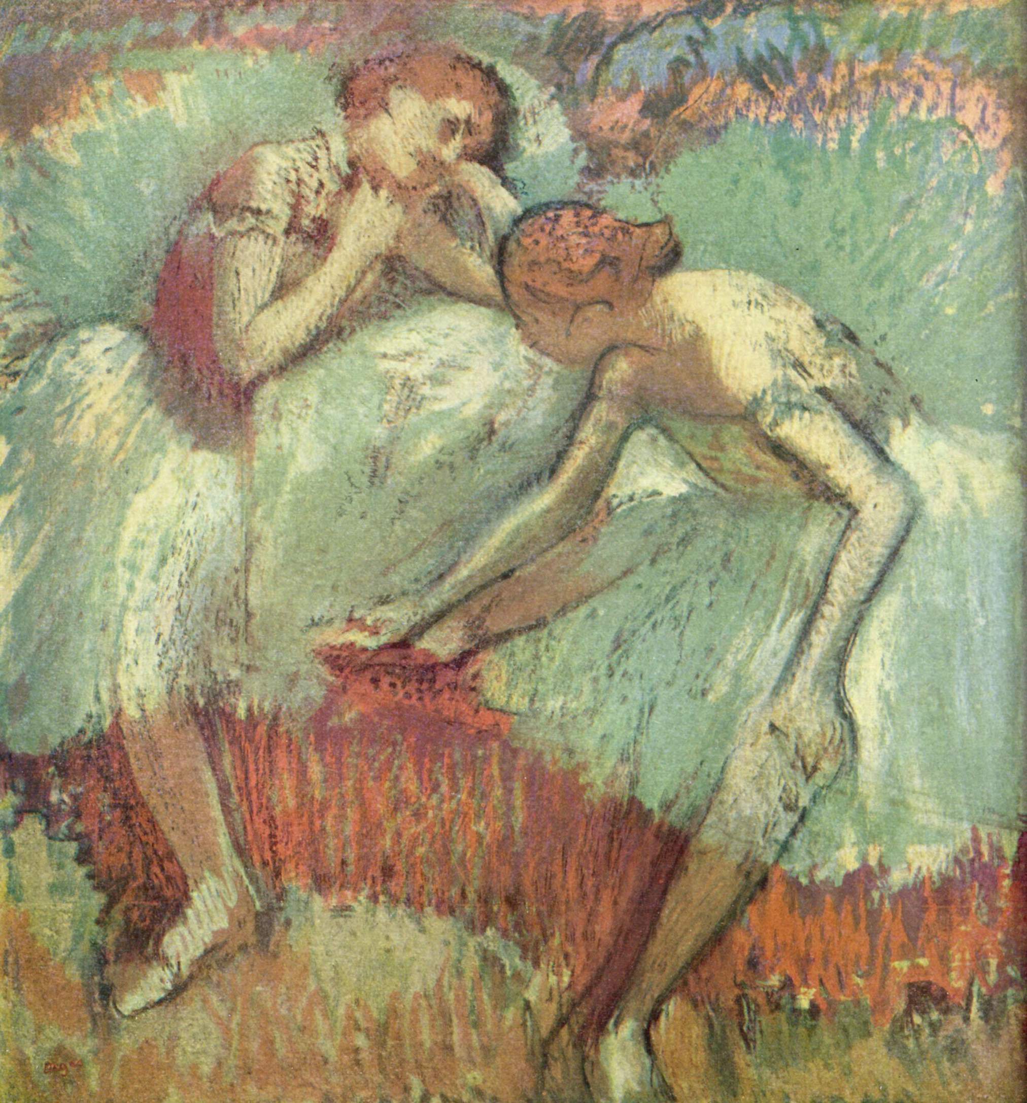 Two Dancers at Rest. Dancers in Blue 1896